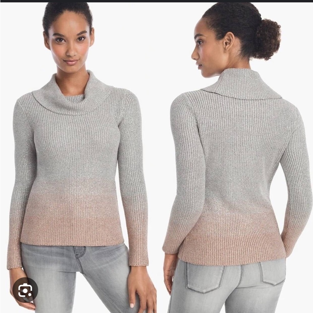 White House Black Market Cowl
Neck Metallic Ombre Sweater
